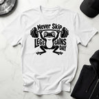 Never Skip Leg Day black Gym T-Shirt