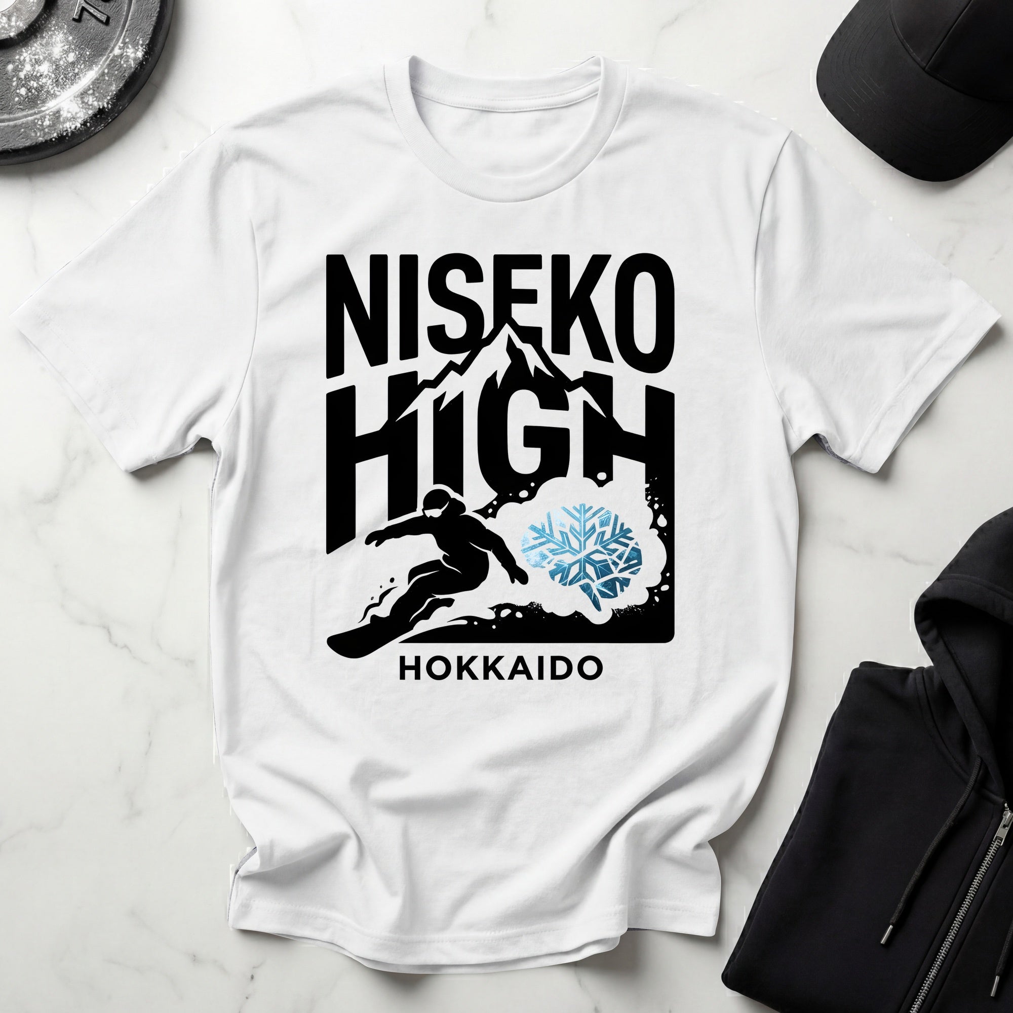 Niseko High Powder Rush Snowboarding Gymwear T-Shirt
