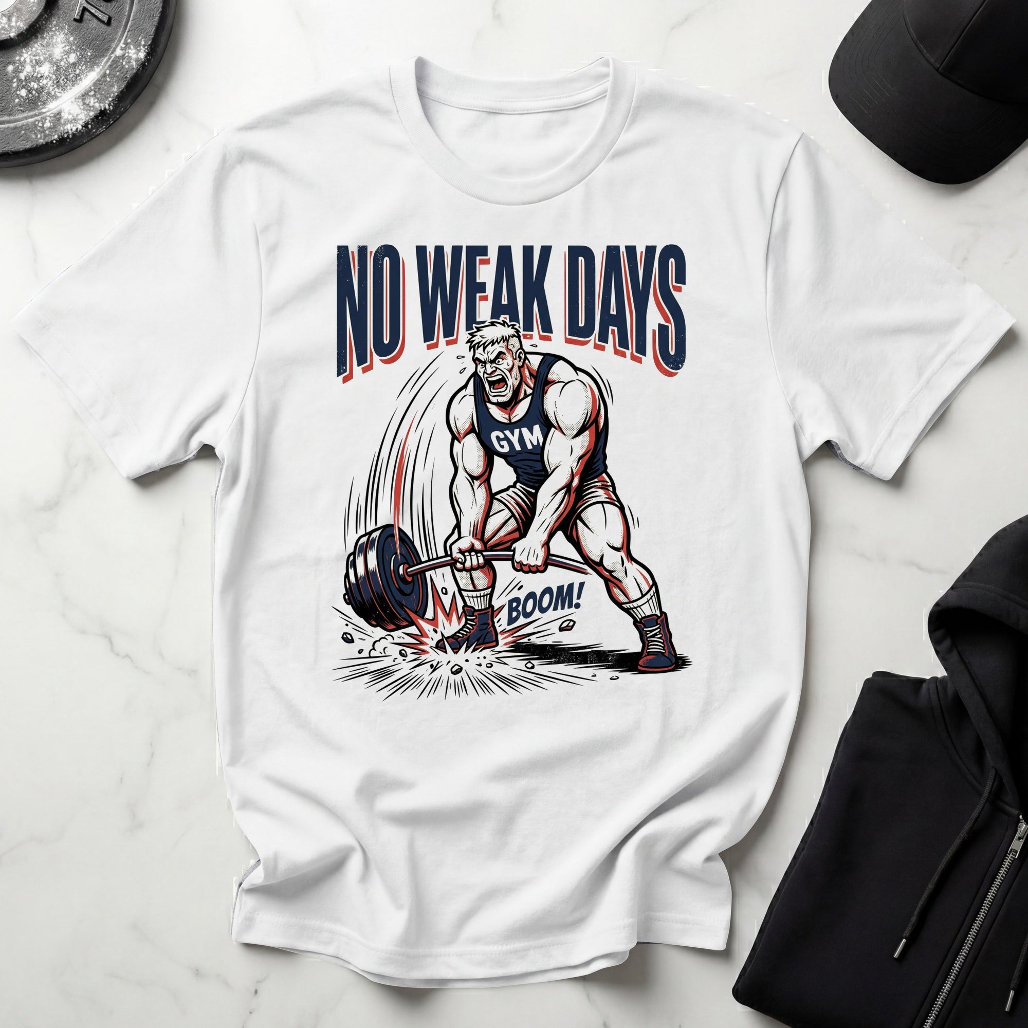 No Weak Days 60s Gym T-Shirt