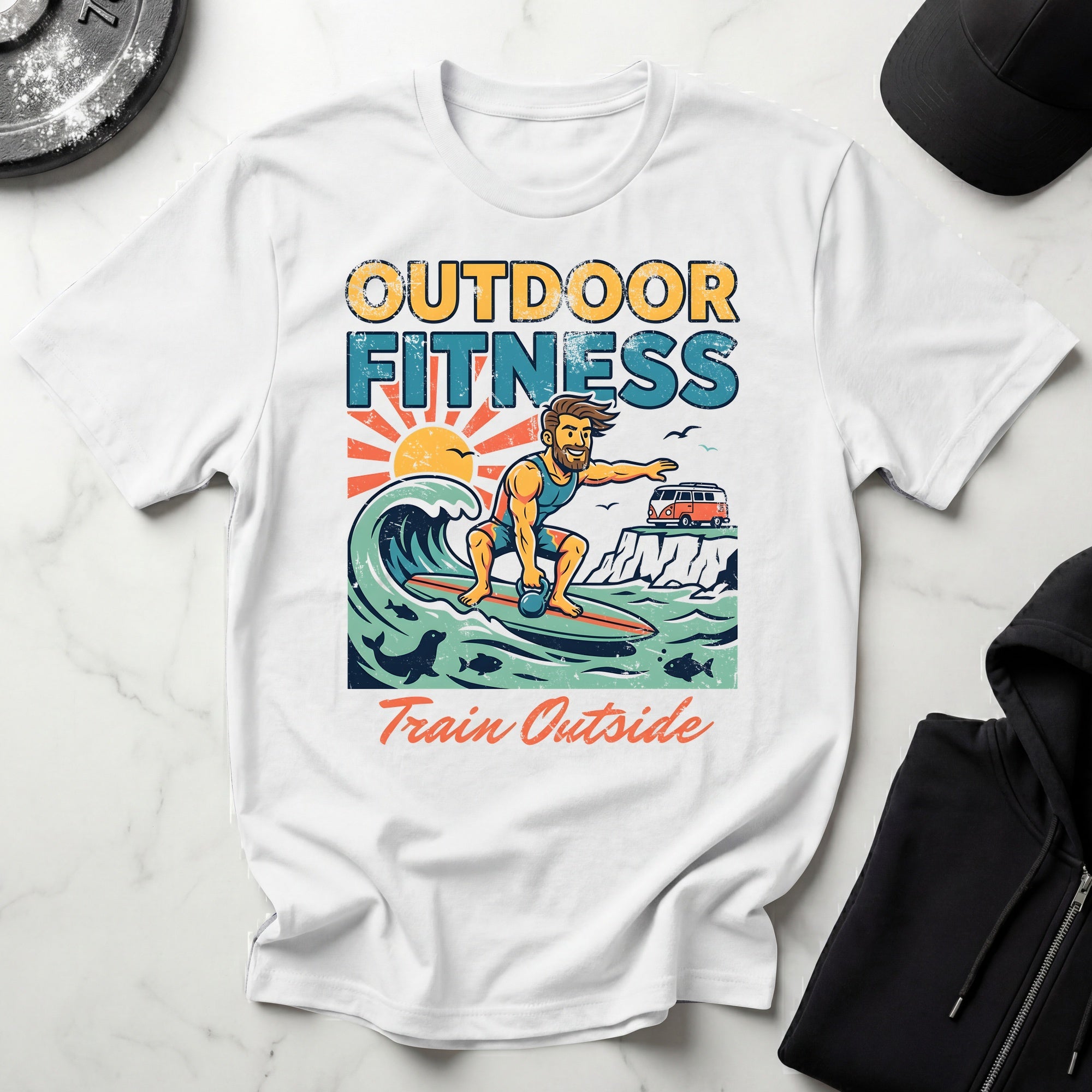 Outdoor Fitness Train Outside Gymwear T-Shirt