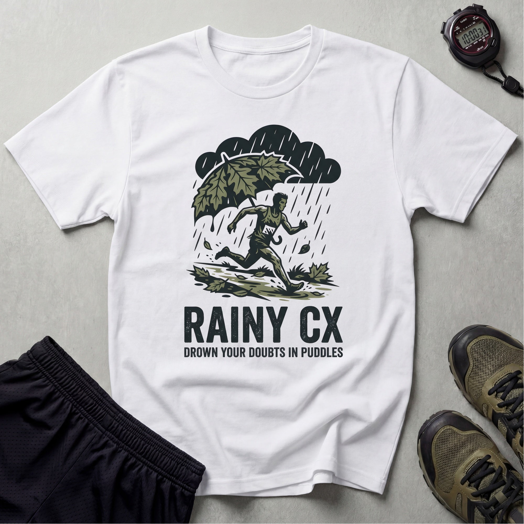 Rainy Cross Country Drown Your Doubts Gym T-Shirt