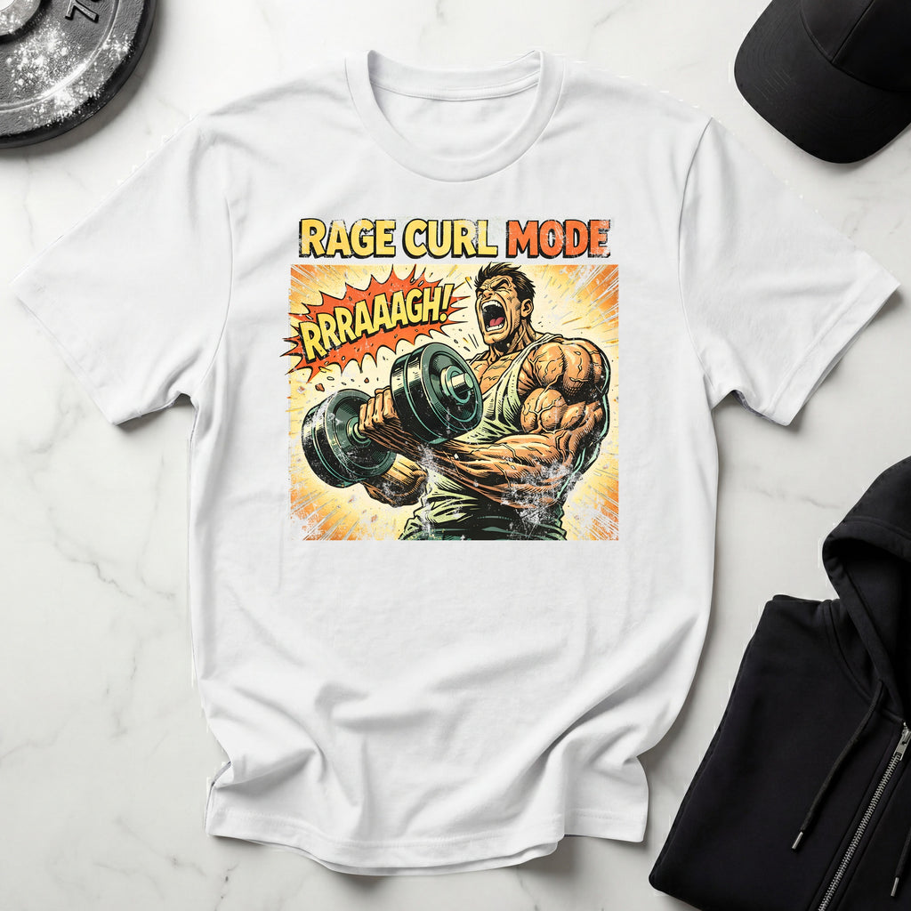 Retro Comic Rage Curl Gymwear T-Shirt