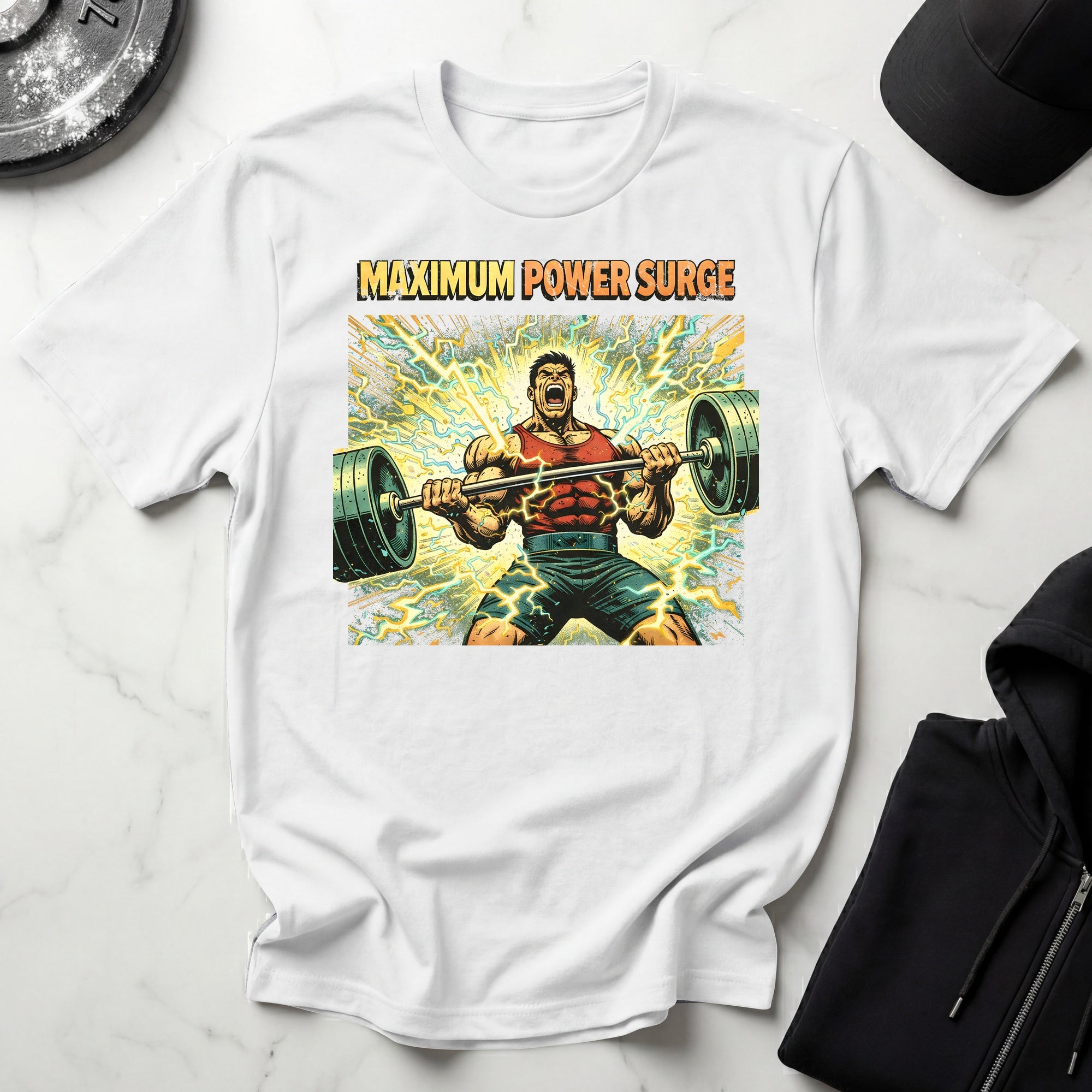 Retro Comic Maximum Power Surge Gymwear T-Shirt