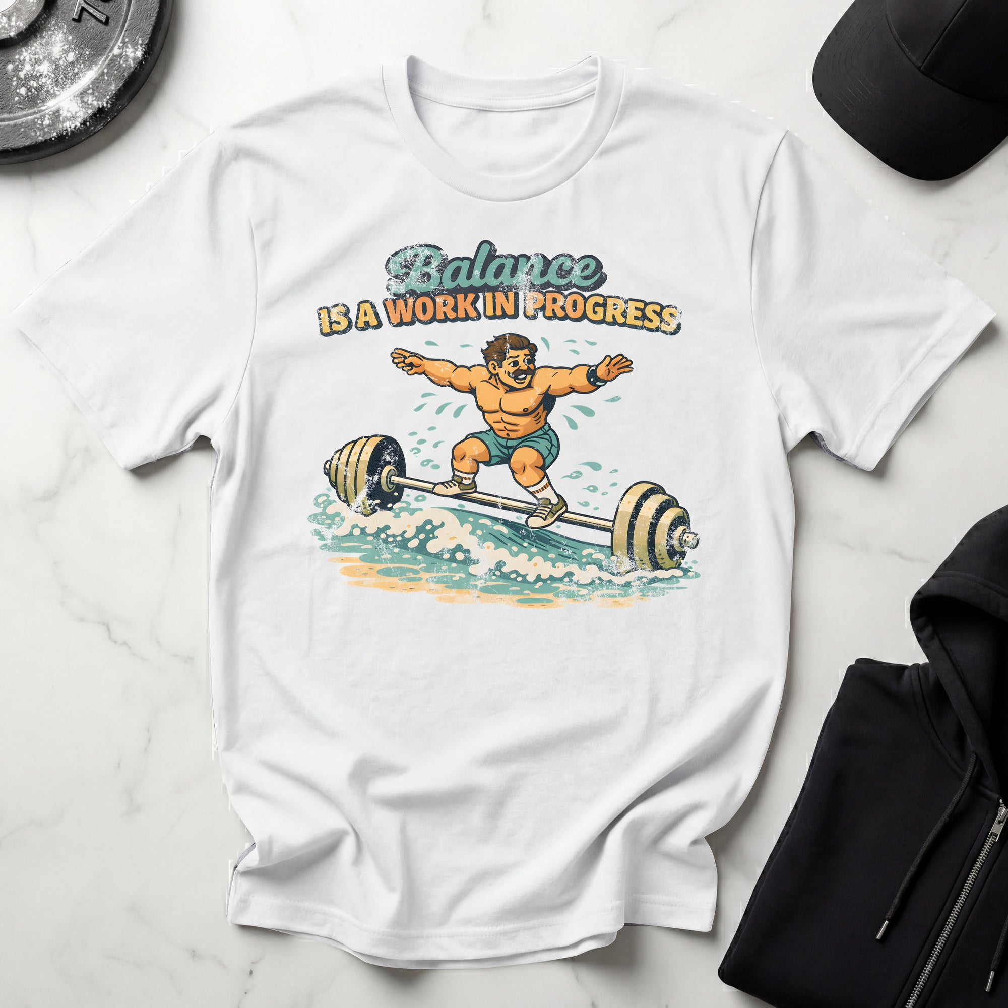 Retro Venice Balance In Progress Gymwear T-Shirt