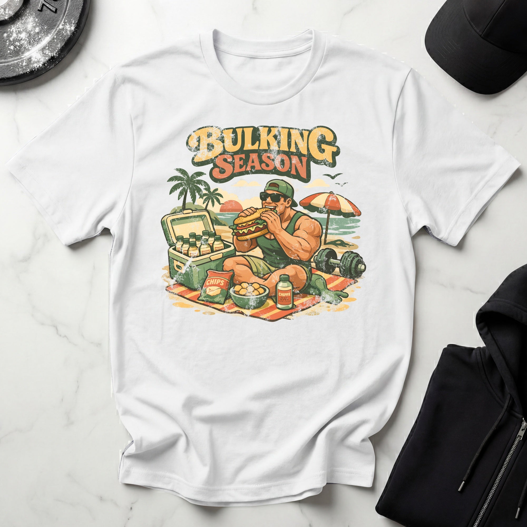 Retro Venice Beach Bulk Season Gym T-Shirt