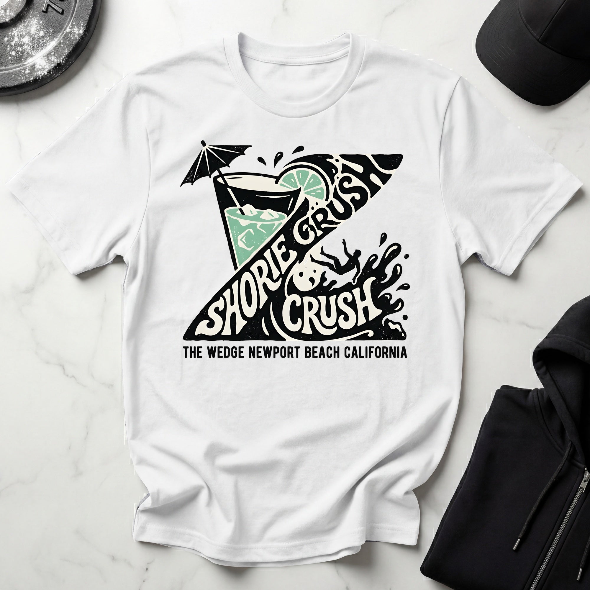 Shorie Crush The Wedge Surf Designer T-Shirt
