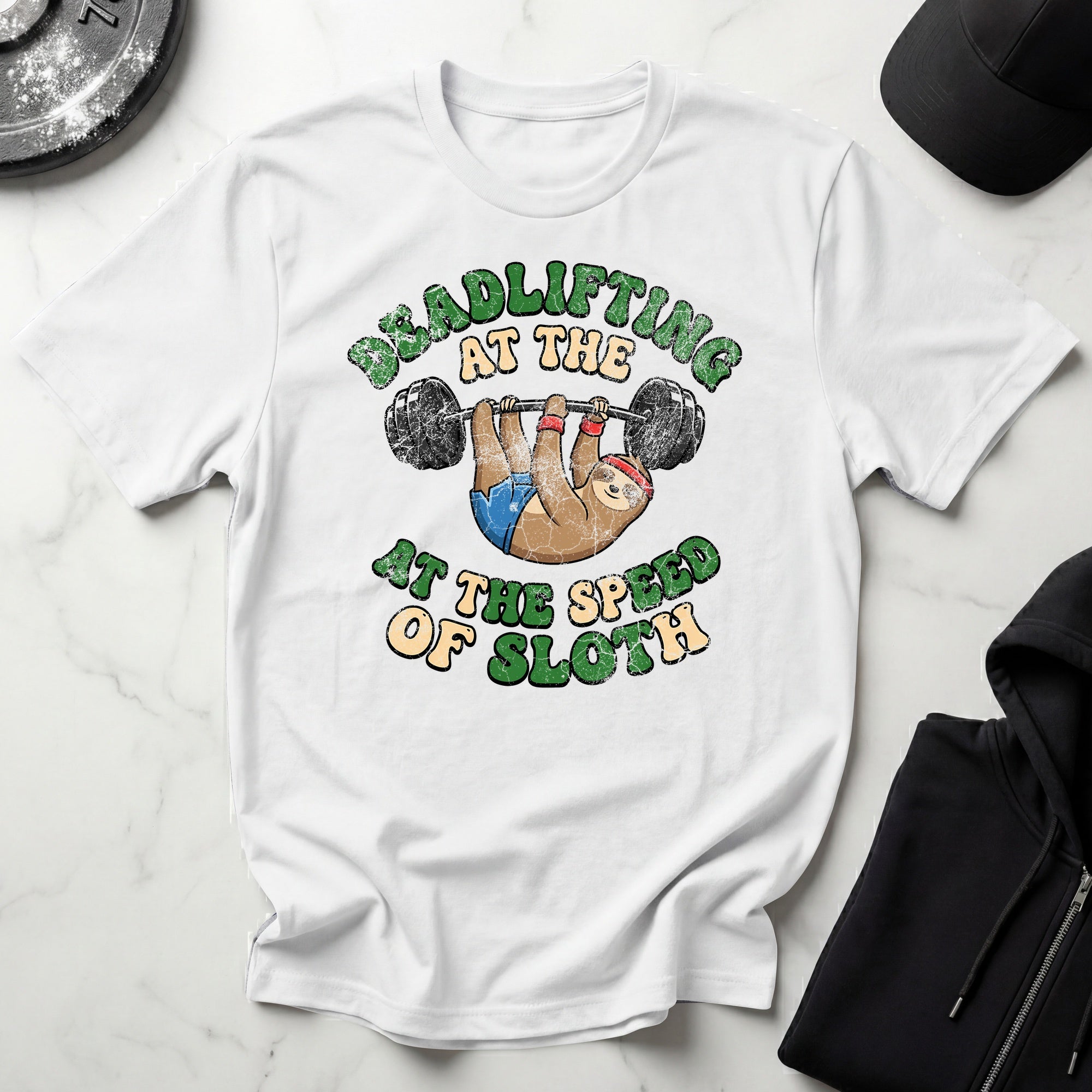 Deadlifting At The Speed of Sloth Vintage Gym T-Shirt