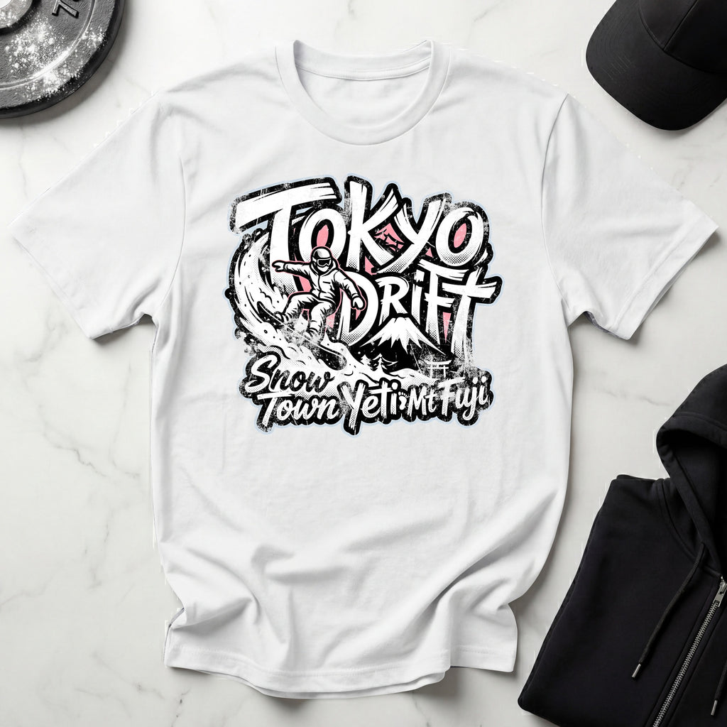 Snow Town Yeti Drift Snowboarder T-Shirt