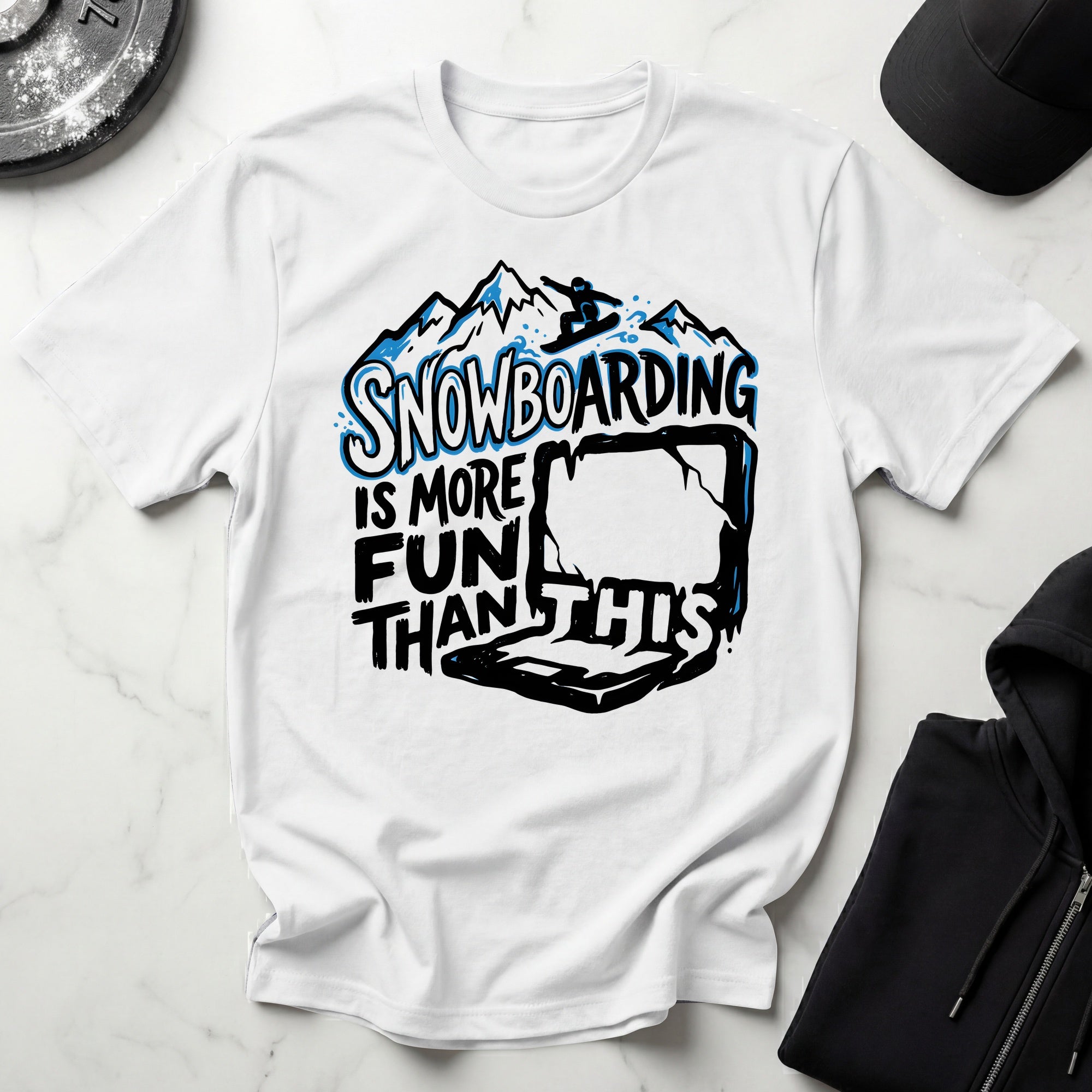 Snowboarding Is More Fun Gym T-Shirt