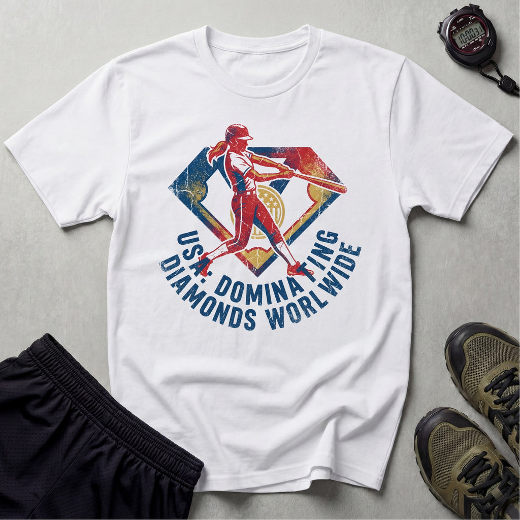 Softball USA Worldwide Diamond Dominance Gym T-Shirt