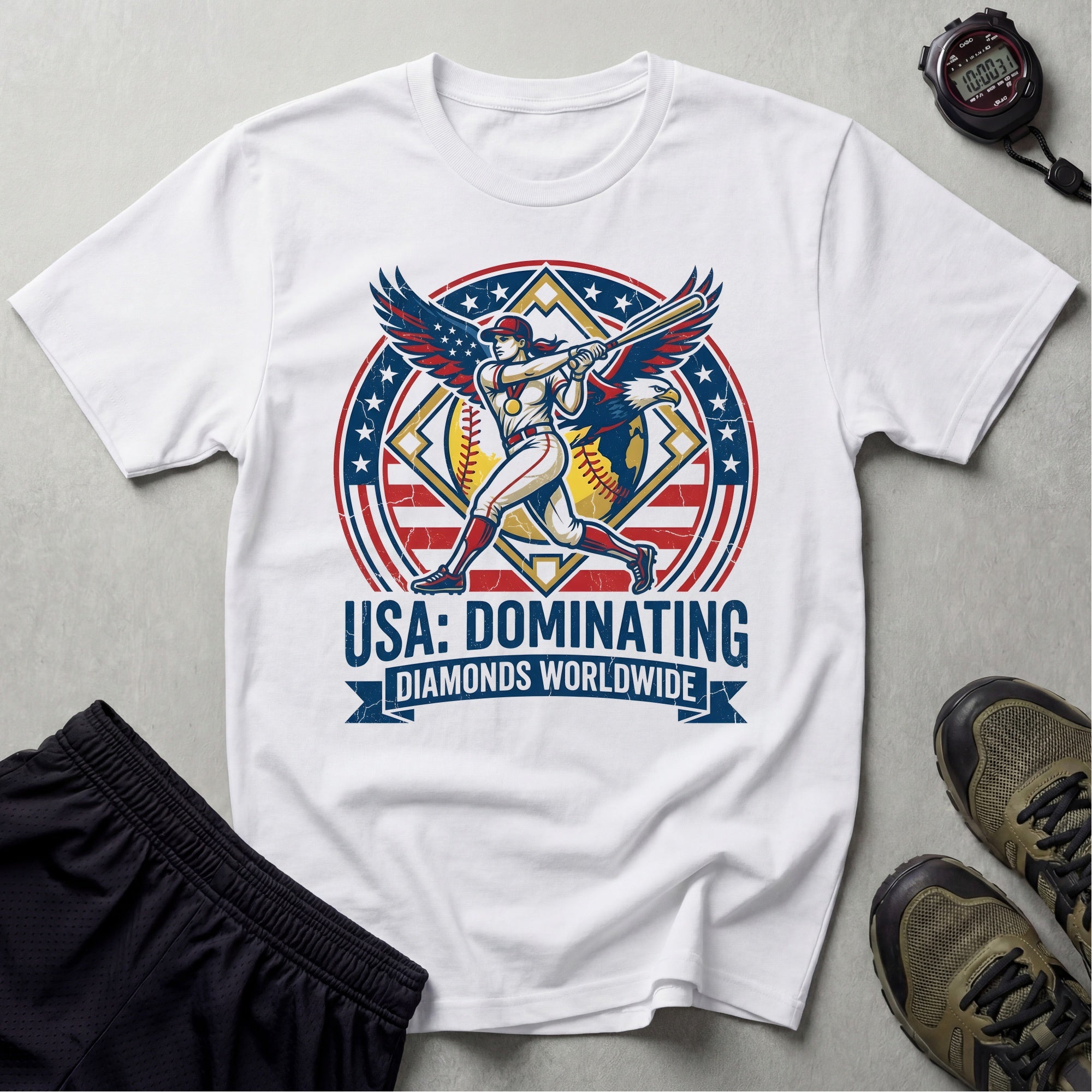 Softball USA Dominating Vintage Gym T-Shirt