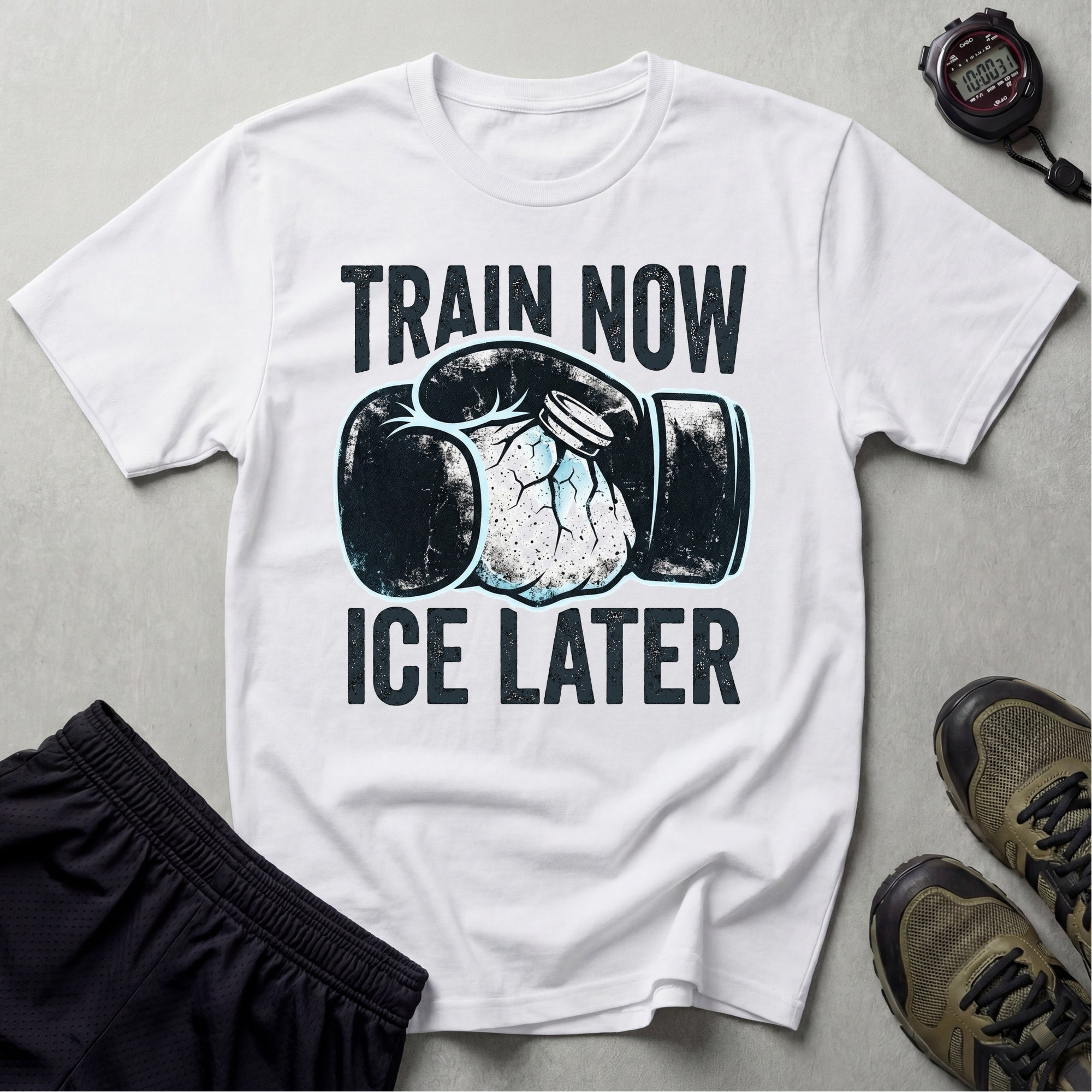 Train Now Ice Later Boxing Gym T-Shirt