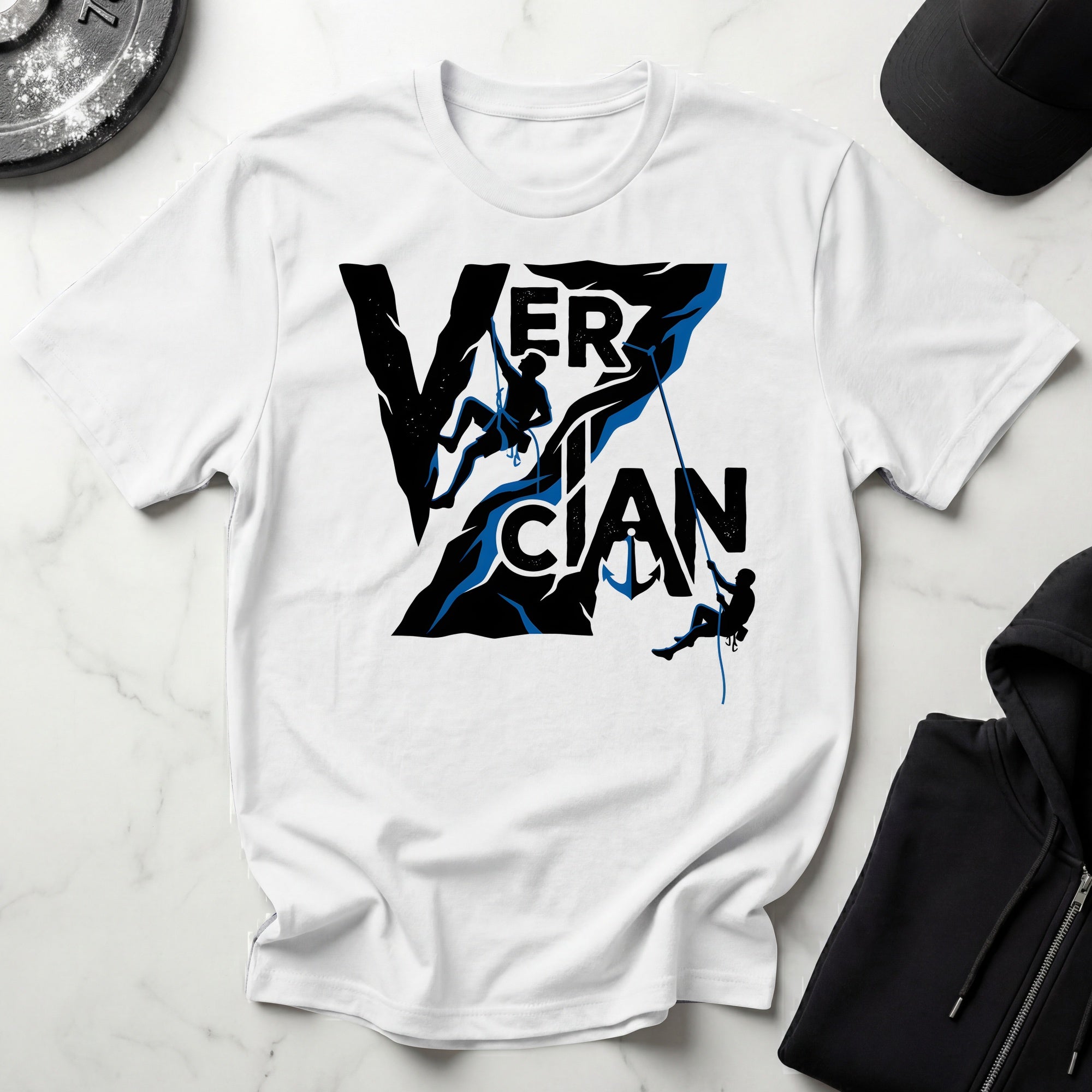 Vertican Rock Climber Designer Gym T-Shirt