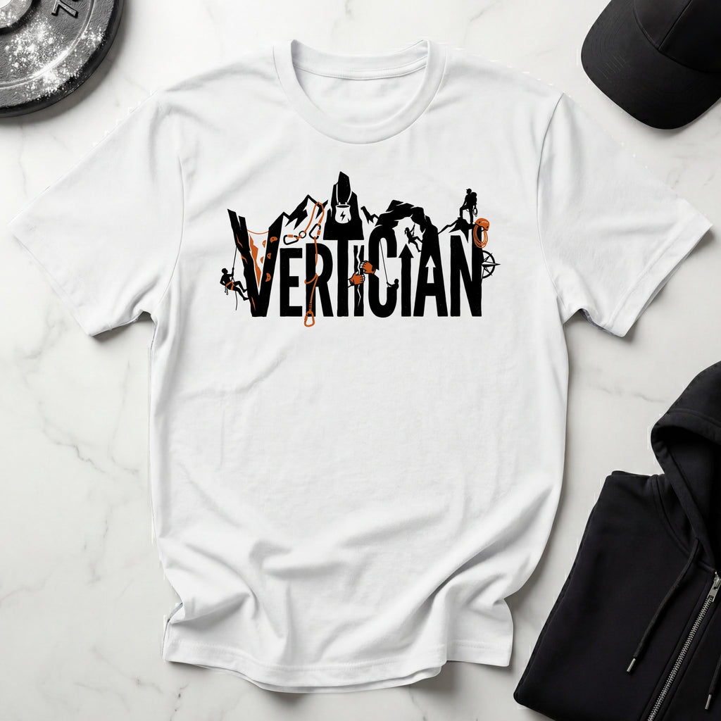 Vertican Rock Climbing Designer Gym T-Shirt