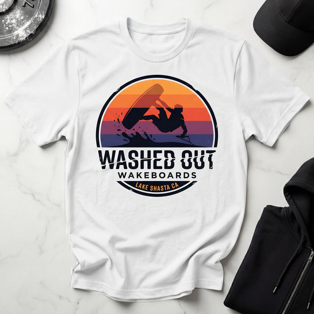Washed Out Wakeboards Designer Gym T-Shirt