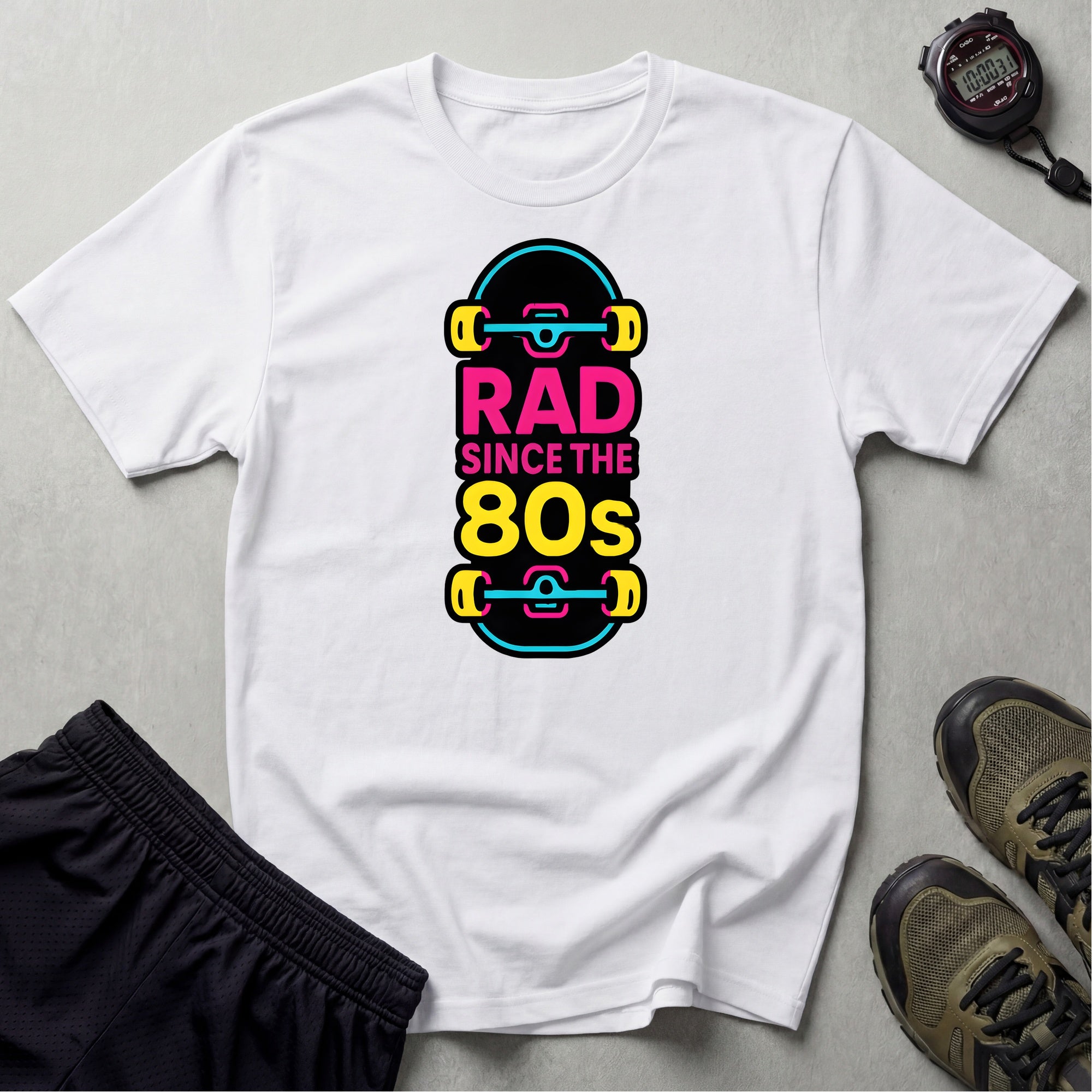 Neon 80s Skateboard T-Shirt