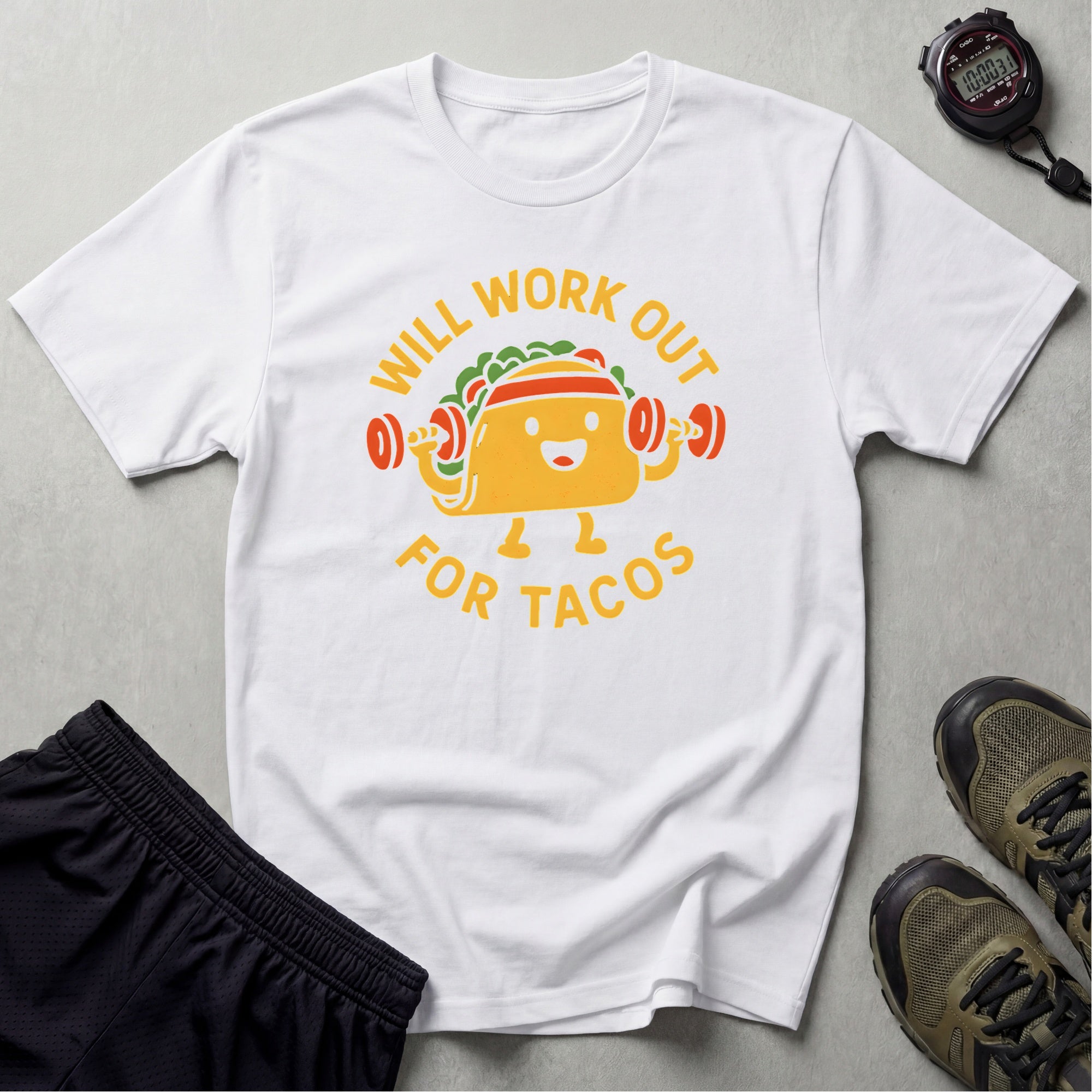 Taco Weightlifting Mascot T-Shirt