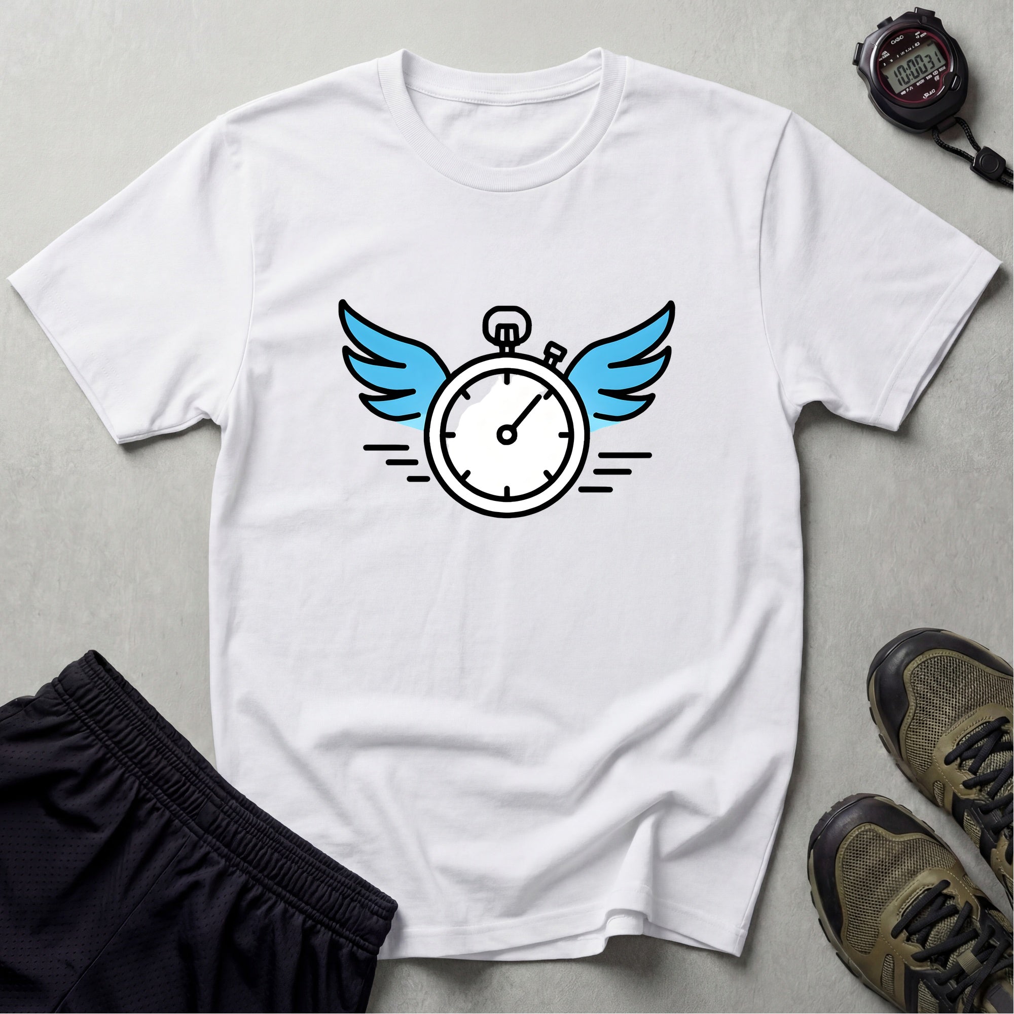 Clock with Wings T-Shirt