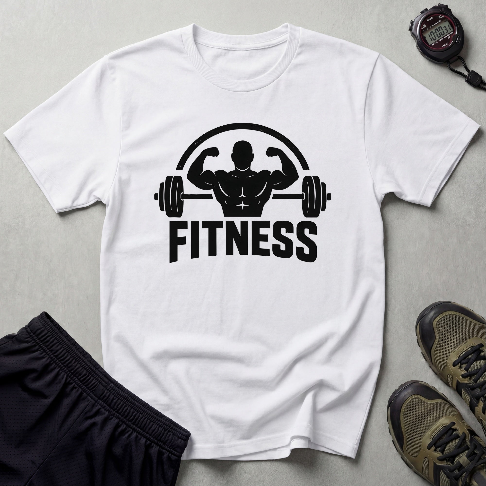 Fitness silhouette logo T-Shirt